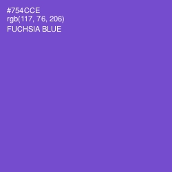 #754CCE - Fuchsia Blue Color Image